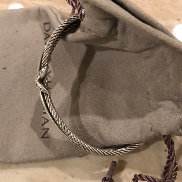 David Yurman X Crossover Bracelet with Diamonds - Picture 3 of 6